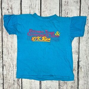 Vintage Single Stitch 1980s Putnam Trust & Greenwich Time 10K run 80s Tshirt